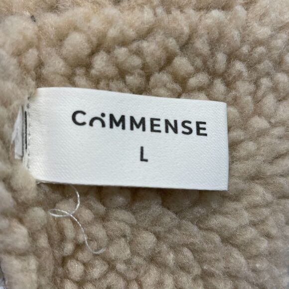 Commense Moto Style Sherpa Lined Brown Faux Leather Vest L - Picture 10 of 10